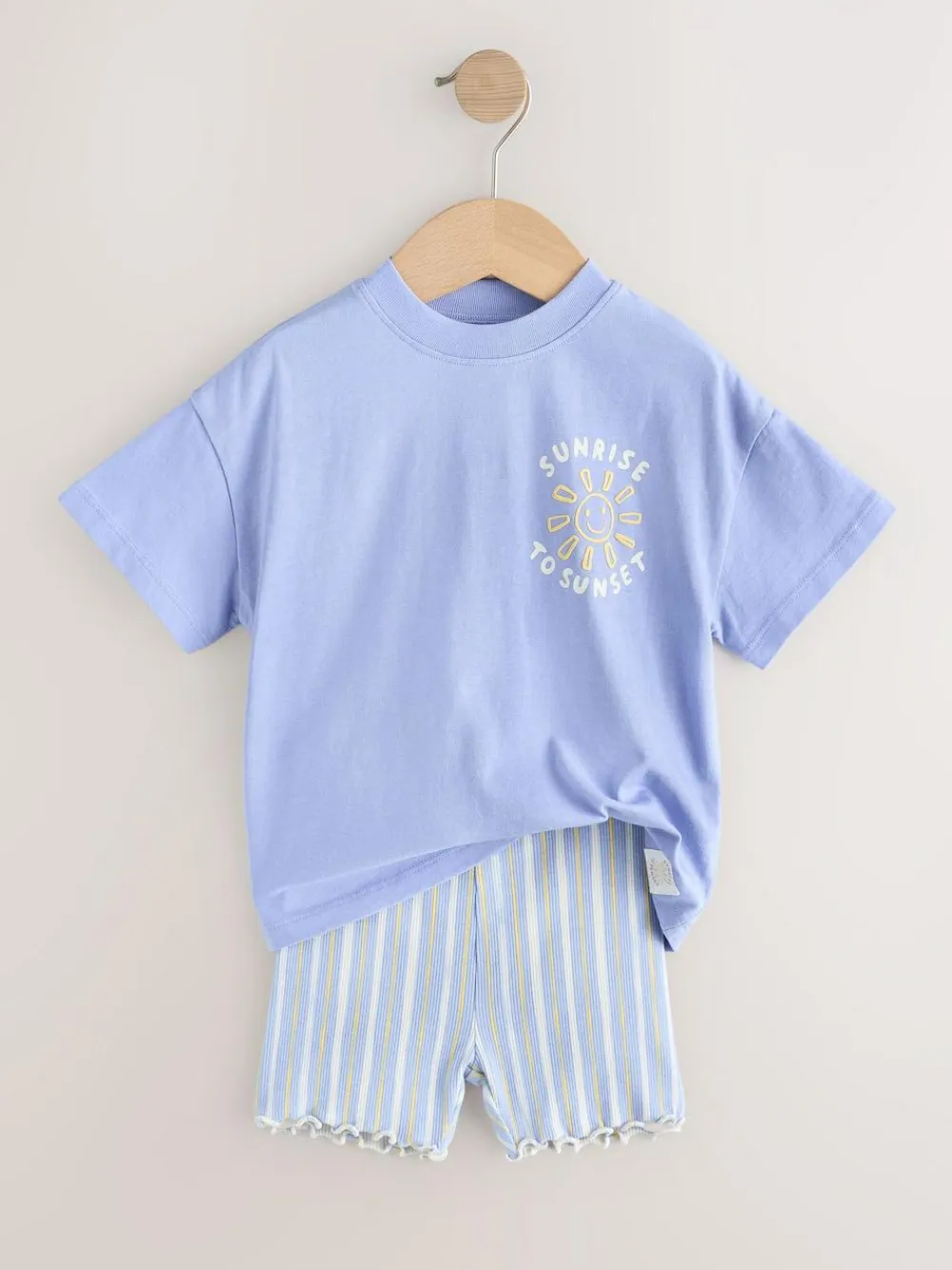 Next Short Sleeve T-Shirt and Cycle Shorts Set (3mths-7yrs)^ Baby Girls|Tops