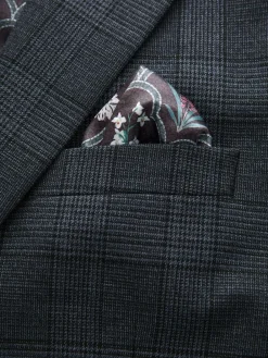 Next Blue Tailored Fit Trimmed Check Suit Jacket^ Blue Suits