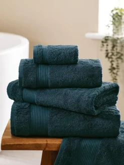 Next Blue Teal Dark Egyptian Cotton Towel^ Towels & Bathmats