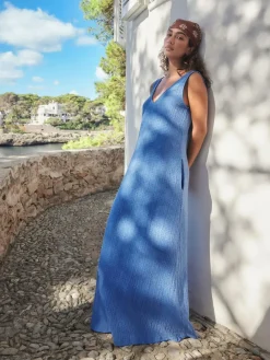 Next Textured Jersey Slip Dress^Women Dresses|Midi Dresses