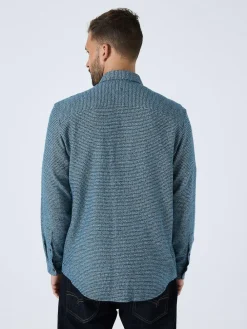 Sale Next Textured Shacket Overshirt Blue