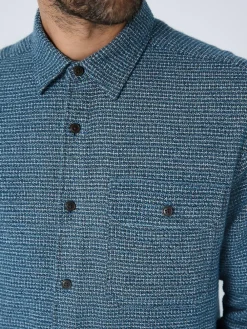 Sale Next Textured Shacket Overshirt Blue