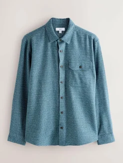 Sale Next Textured Shacket Overshirt Blue