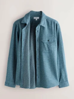 Sale Next Textured Shacket Overshirt Blue