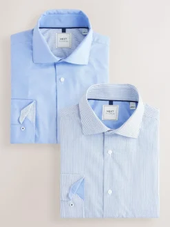 Next Regular Fit Single Cuff Easy Care Smart Shirts 2 Pack^ Shirts