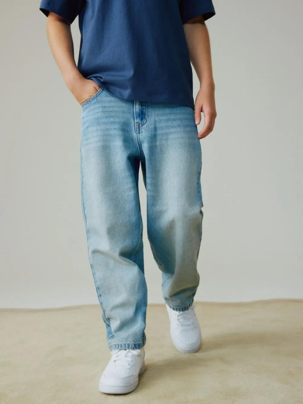 Next Baggy Tapered Authentic Jeans (3-16yrs) Blue Tint