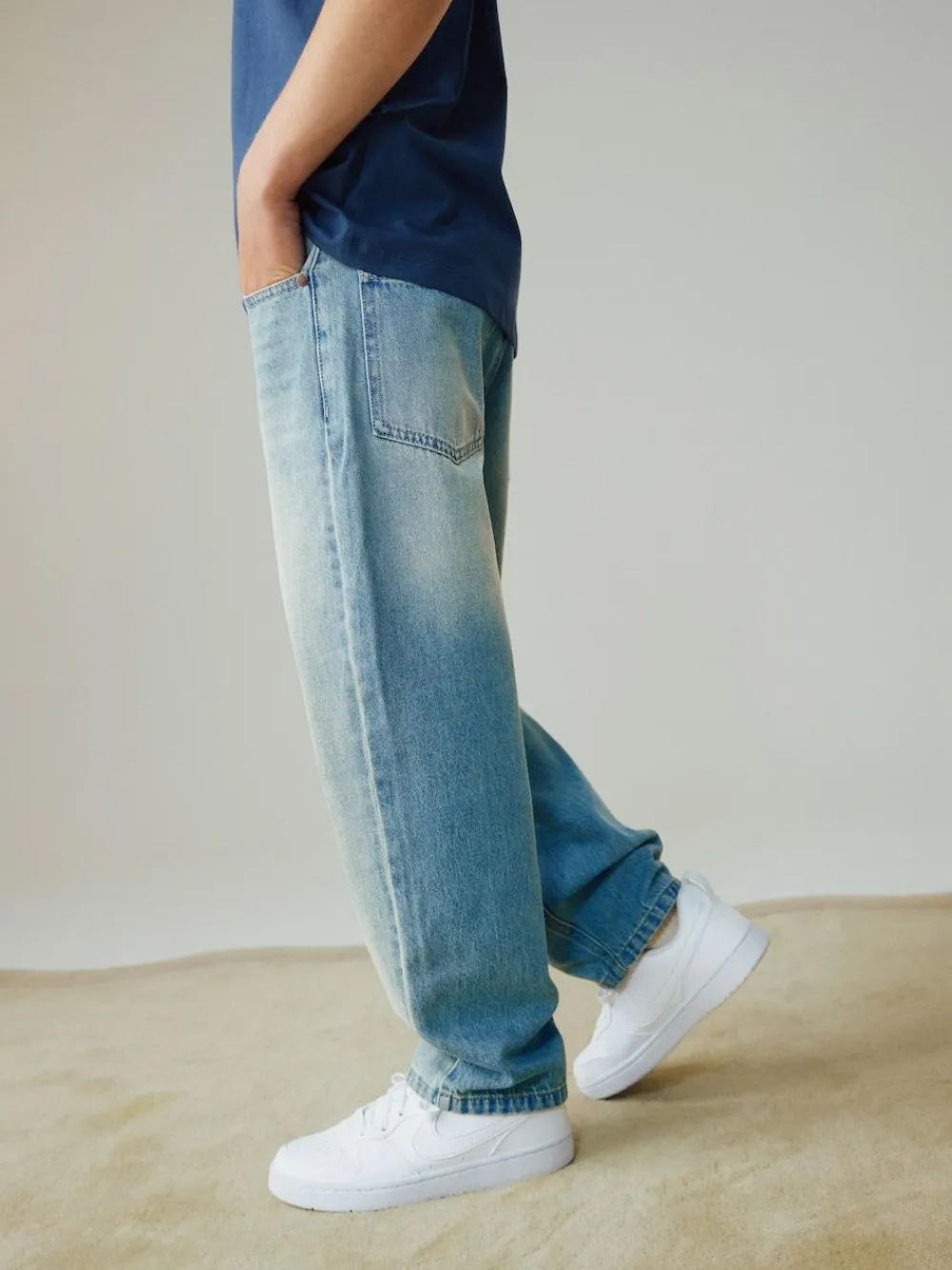 Next Baggy Tapered Authentic Jeans (3-16yrs) Blue Tint