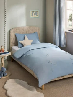 Next Blue Tufted Stars Cotton Duvet Cover and Pillowcase Set^ Childrens Bedding