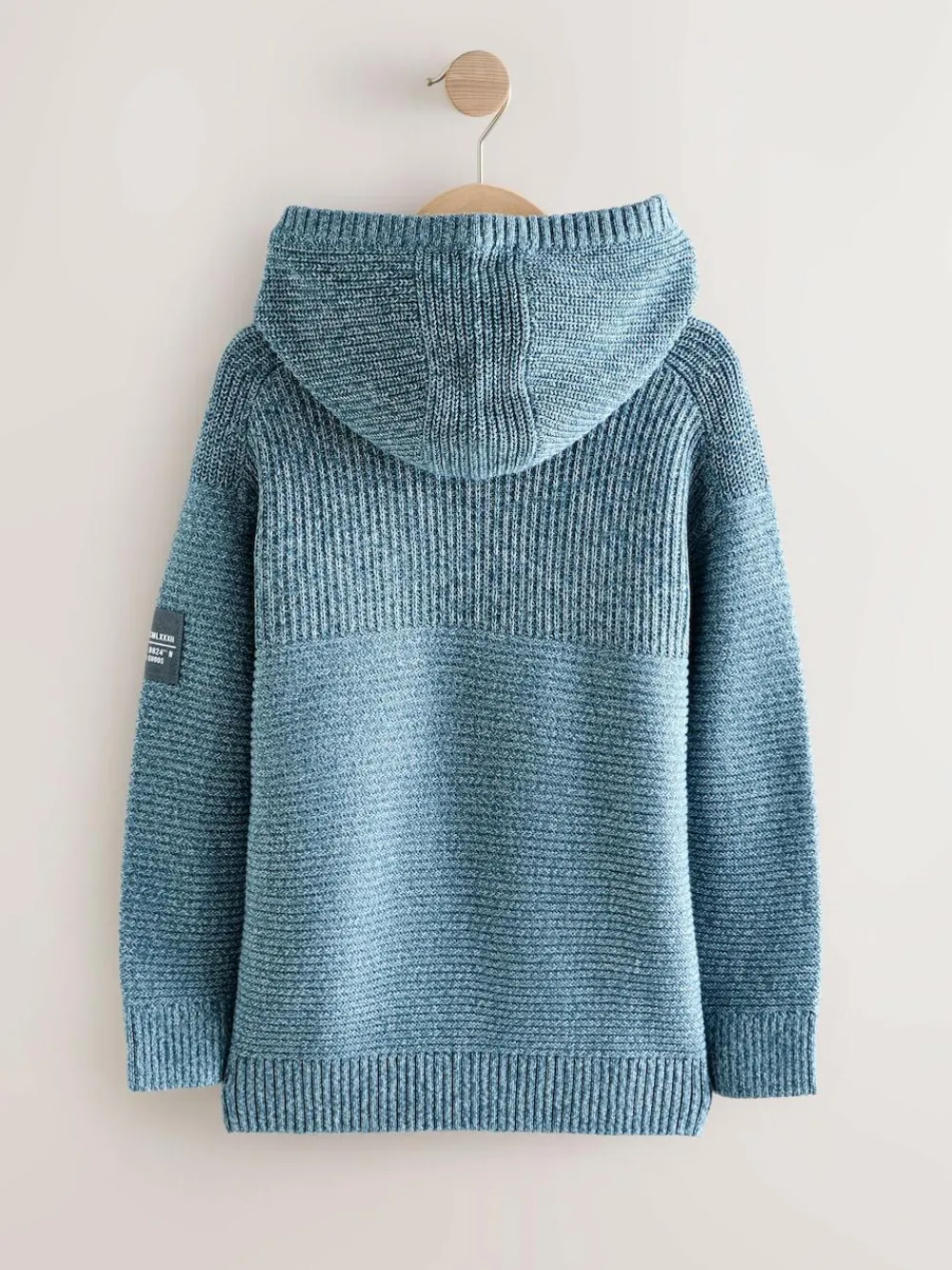 Hot Next Blue Twist Utility Knitted Hoodie (3-16yrs)
