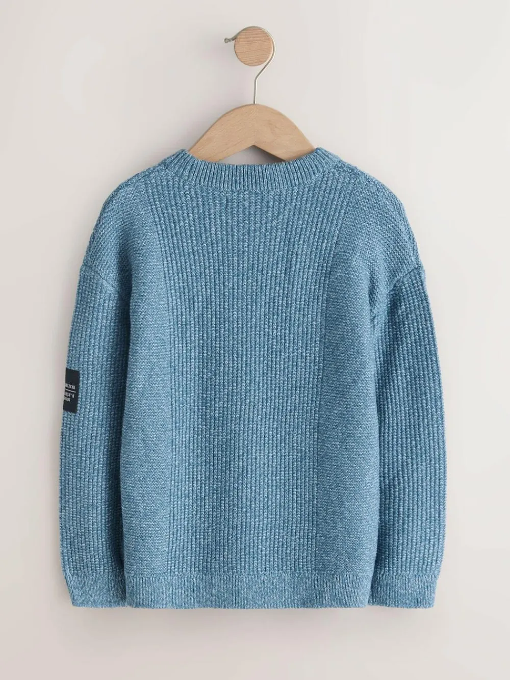 Best Next Blue Utility Knitted Crew Neck Jumper (3-16yrs)