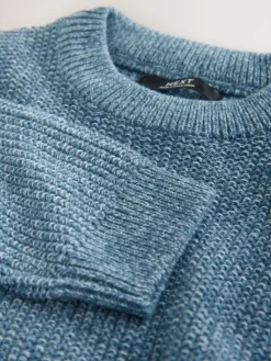Best Next Blue Utility Knitted Crew Neck Jumper (3-16yrs)