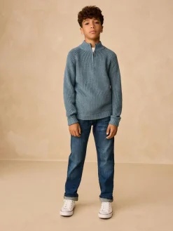 Next Utility Zip Neck Knitted Jumper (3-16yrs)^BOY Knitwear & Sweaters|Knitwear