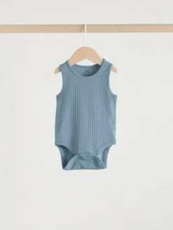 Next Blue Vest Baby Bodysuits 5 Pack^BOY Bodysuits & Vests|Vests