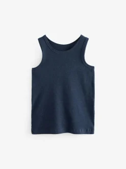 Next Blue Vests 5 Pack (1.5-16yrs)^BOY Multipacks|Tops
