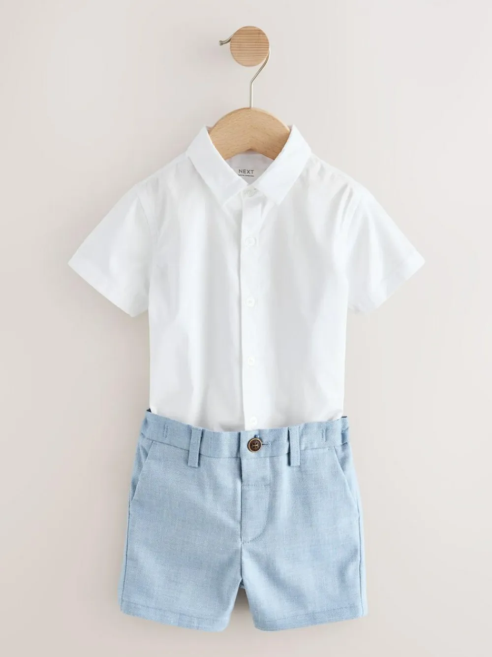 Sale Next Blue Waistcoat, Shirt, Shorts & Tie Set (3mths-9yrs)
