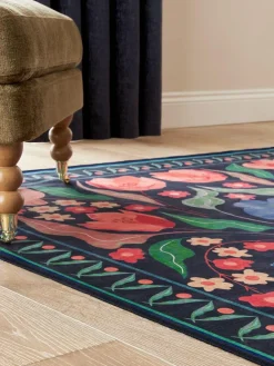 Discount Next Blue Washable Bettie Floral Rug