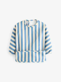 New Next Blue Weaning And Feeding Sleeved Bib