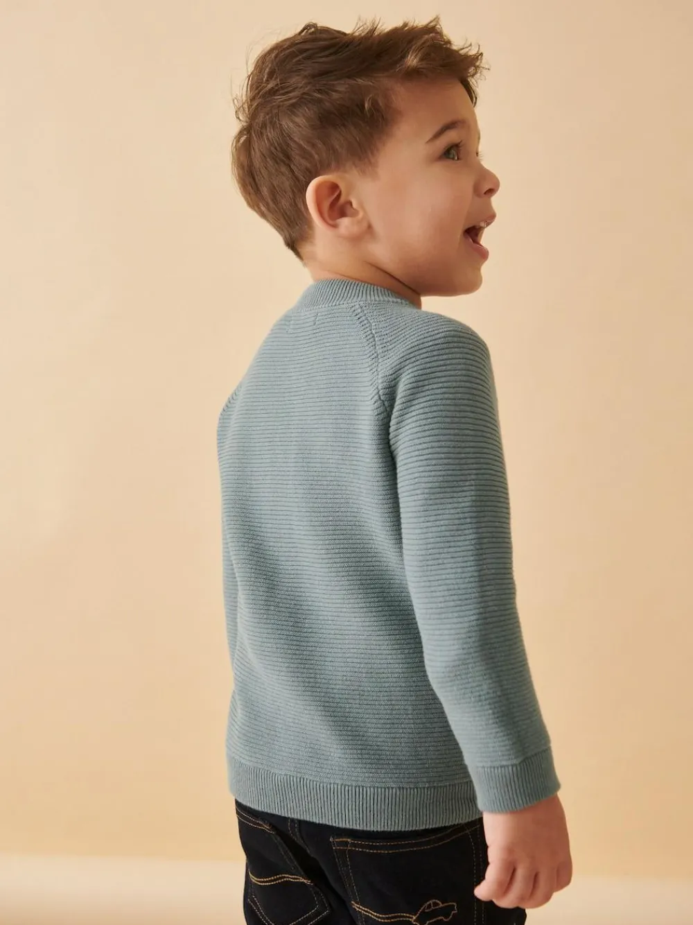 Next Blue Zip Through Cardigan (3mths-7yrs)^BOY Knitwear|Knitwear