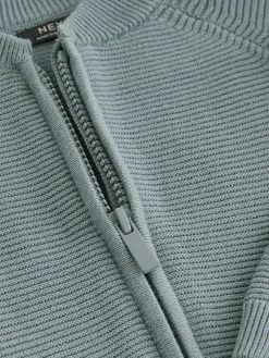Next Blue Zip Through Cardigan (3mths-7yrs)^BOY Knitwear|Knitwear