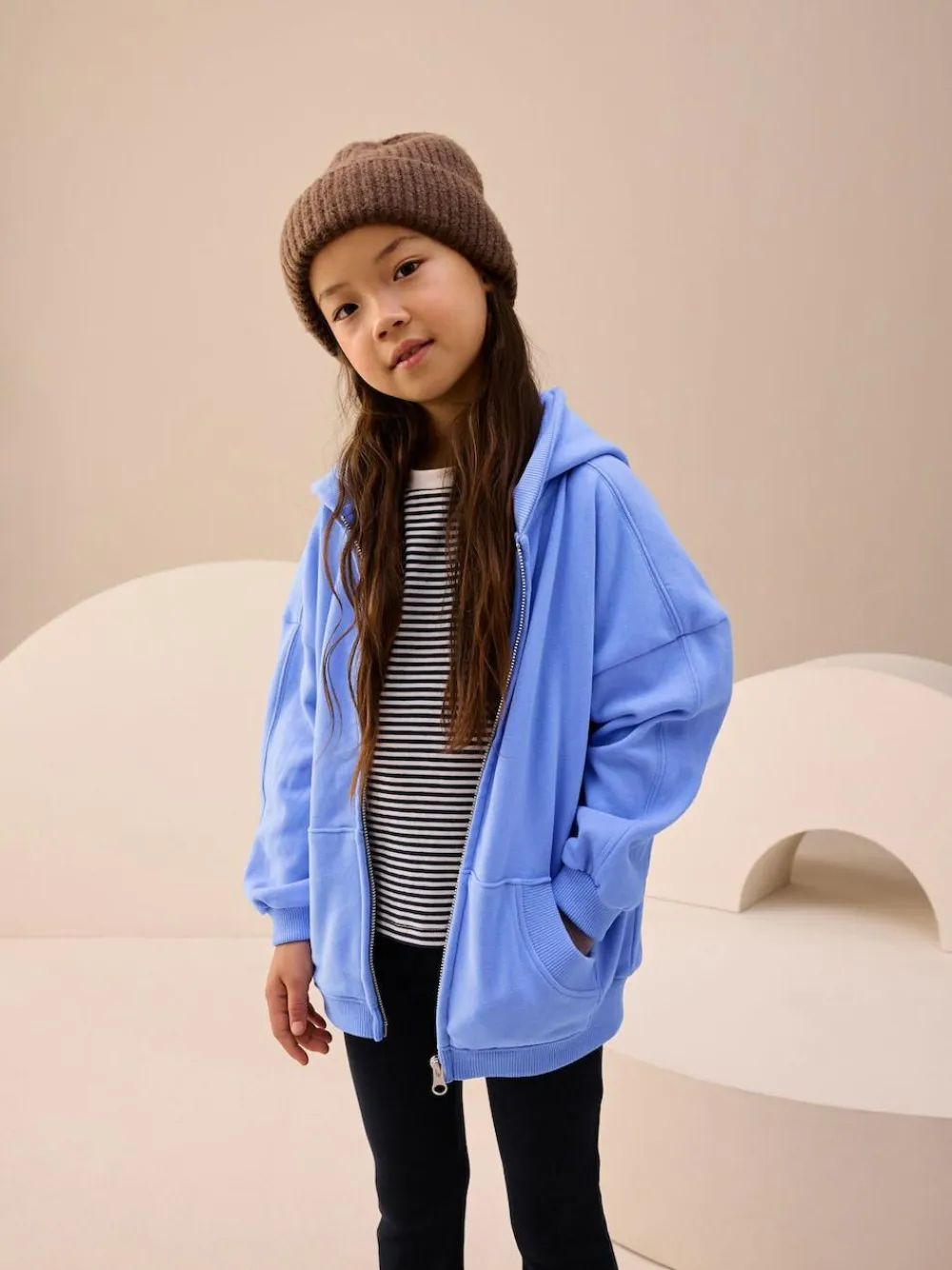Hot Next Blue Zip Through Hoodie (3-16yrs)