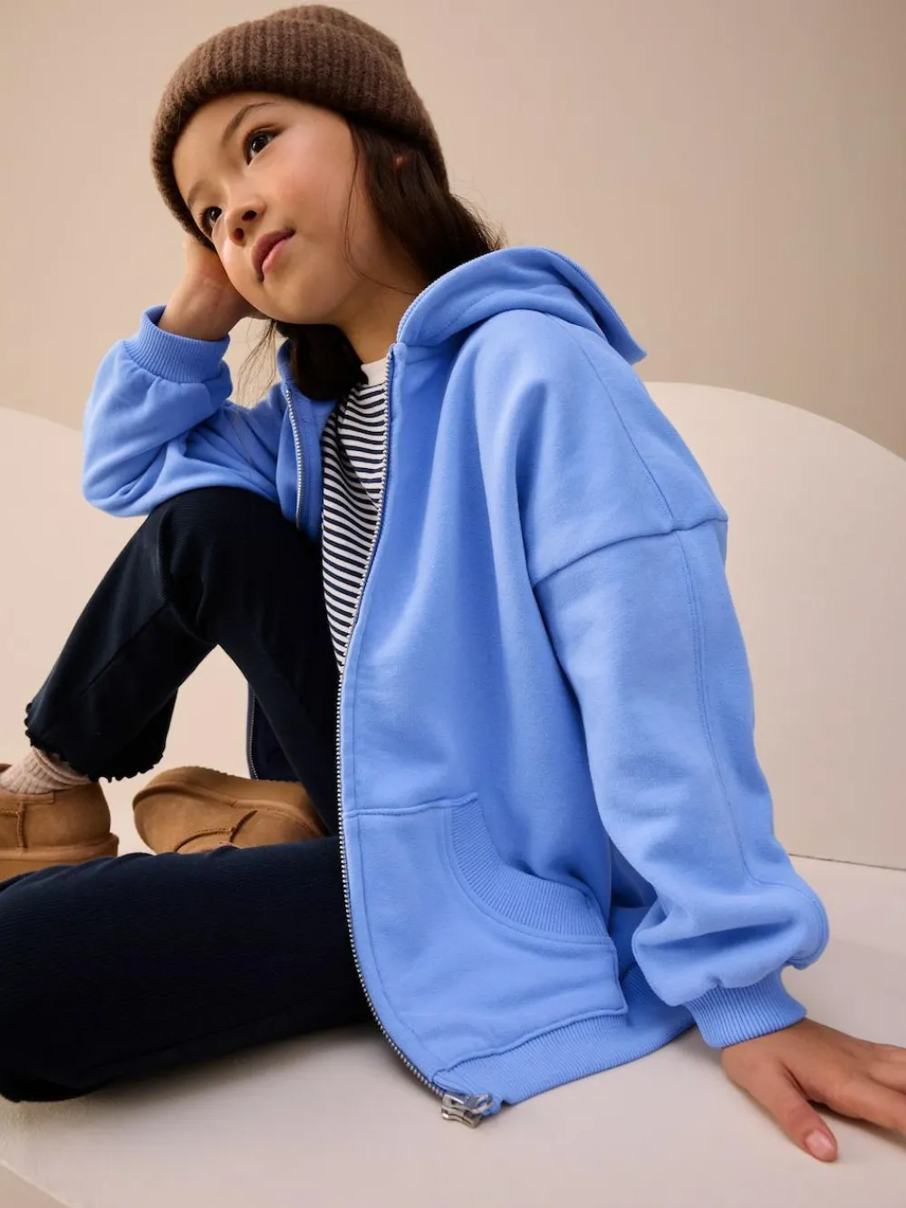 Hot Next Blue Zip Through Hoodie (3-16yrs)