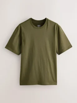 Clearance Next Blue/Black/Orange/Green/Grey/Ecru White Regular Fit Essential Cotton T-Shirts 6 Pack