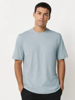 Clearance Next Blue/Black/Orange/Green/Grey/Ecru White Regular Fit Essential Cotton T-Shirts 6 Pack