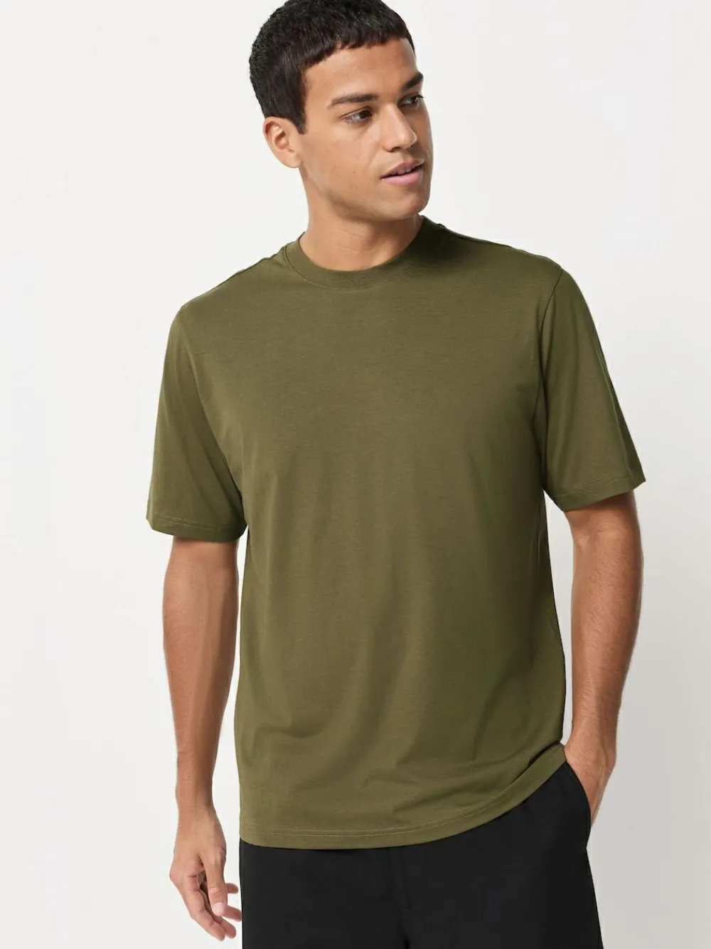 Clearance Next Blue/Black/Orange/Green/Grey/Ecru White Regular Fit Essential Cotton T-Shirts 6 Pack