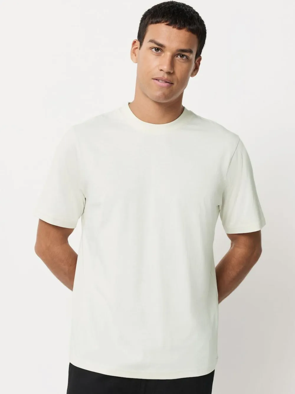 Clearance Next Blue/Black/Orange/Green/Grey/Ecru White Regular Fit Essential Cotton T-Shirts 6 Pack