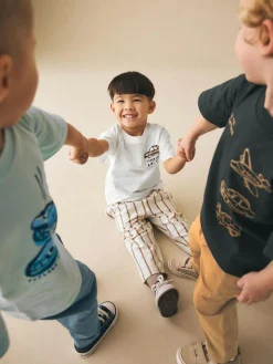 Next Short Sleeve T-Shirts & Joggers Set 3 Pack (3mths-7yrs)^BOY Shorts|Tops