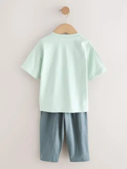 Next Short Sleeve T-Shirts & Joggers Set 3 Pack (3mths-7yrs)^BOY Shorts|Tops