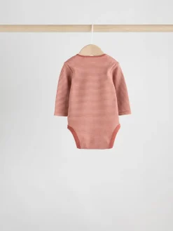 Sale Next Baby Long Sleeve Bodysuits 5 Pack Blue/Brown