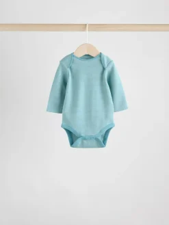Sale Next Baby Long Sleeve Bodysuits 5 Pack Blue/Brown