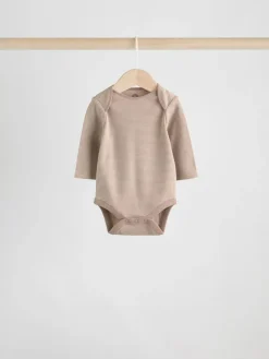 Sale Next Baby Long Sleeve Bodysuits 5 Pack Blue/Brown