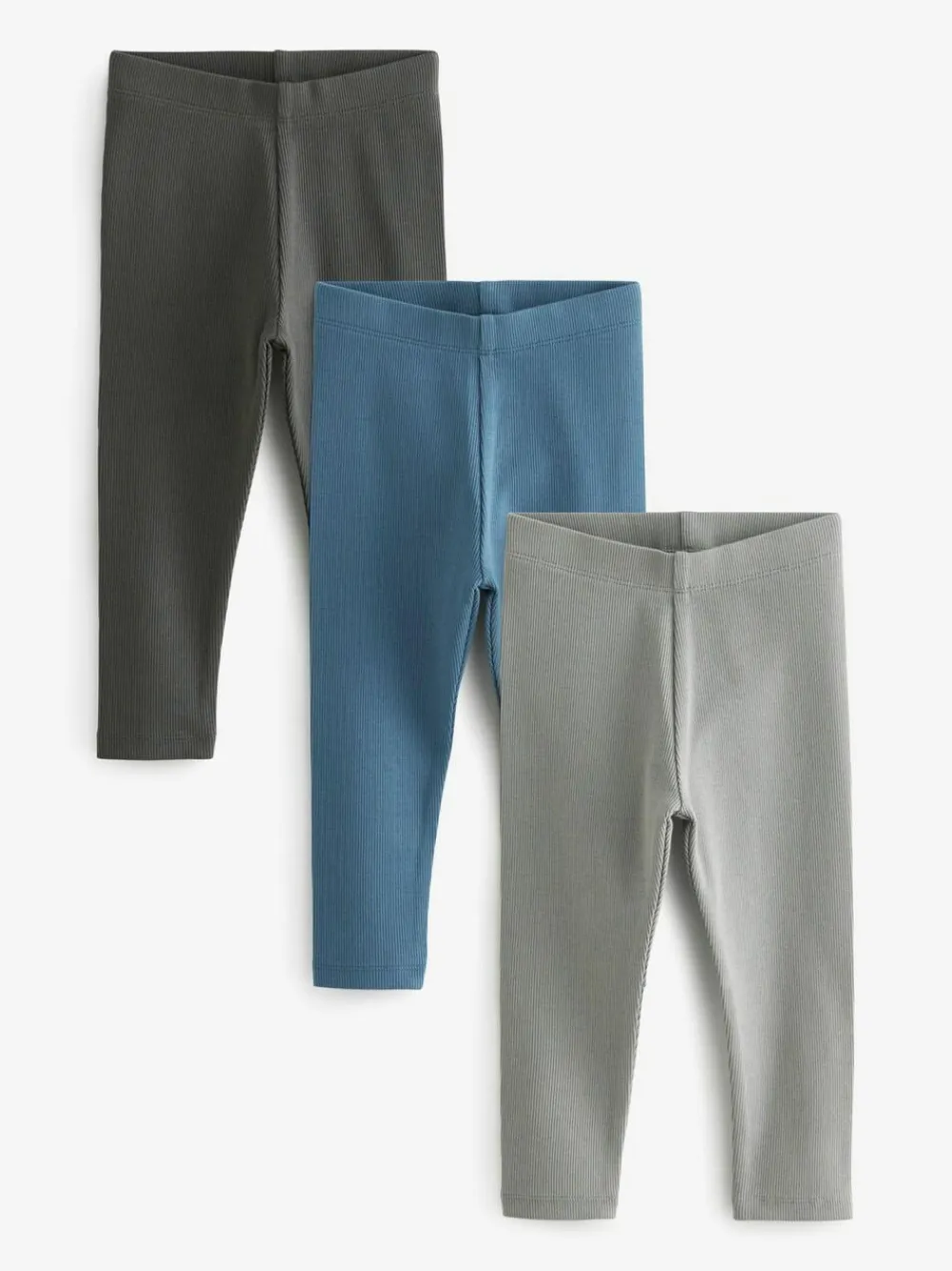New Next Leggings 3 Pack (3mths-7yrs) Blue/Charcoal