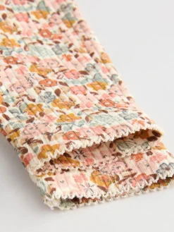 Outlet Next Baby Long Sleeve Frill Bodysuits 4 Pack (0mths-2yrs) Blue/Cream/Coral Ditsy