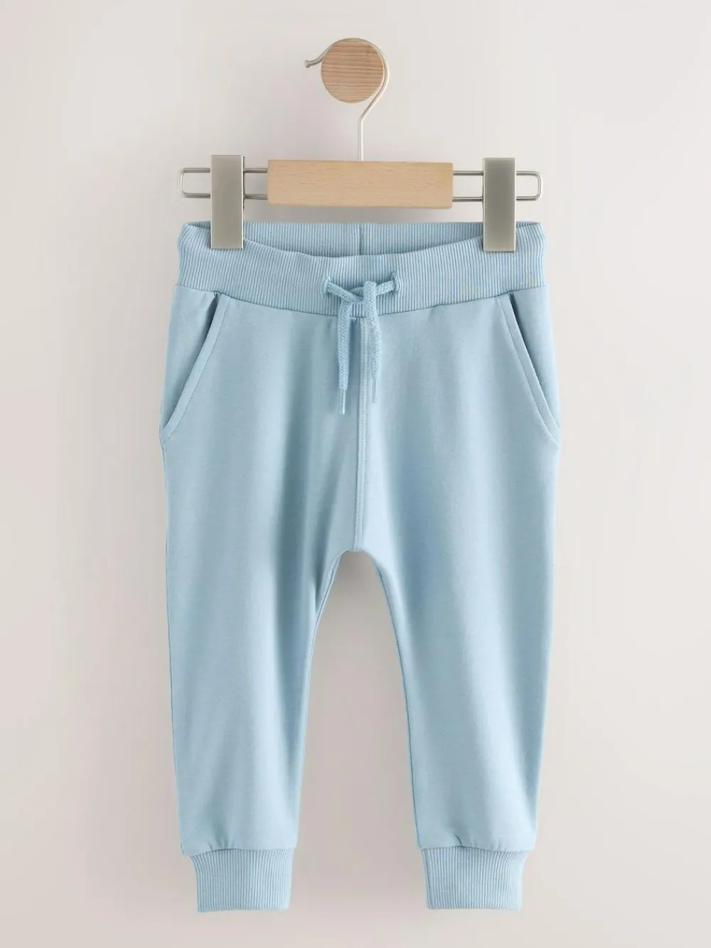 Sale Next Blue/Ecru/ Navy Blue Skinny Fit Joggers 5 Pack (3mths-7yrs)