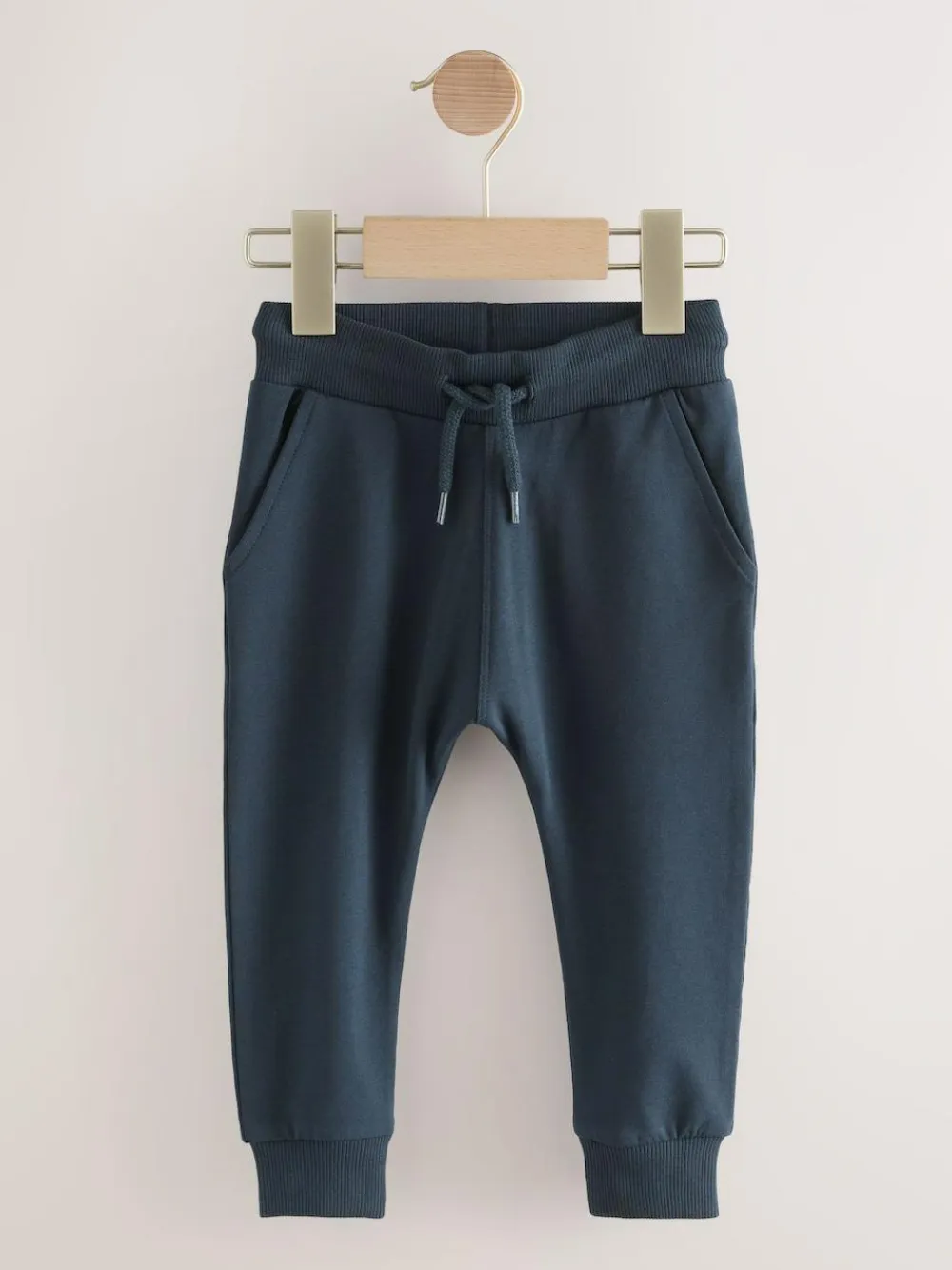 Sale Next Blue/Ecru/ Navy Blue Skinny Fit Joggers 5 Pack (3mths-7yrs)