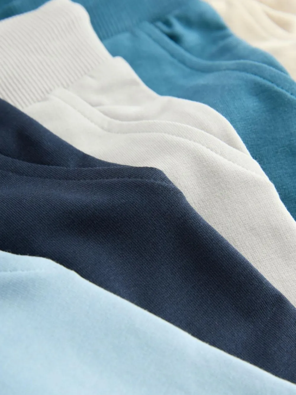 Sale Next Blue/Ecru/ Navy Blue Skinny Fit Joggers 5 Pack (3mths-7yrs)