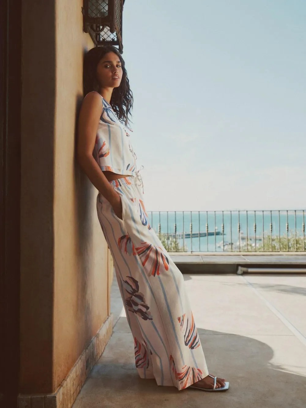 Next Pull On Wide Leg Trousers With Linen^Women Pants