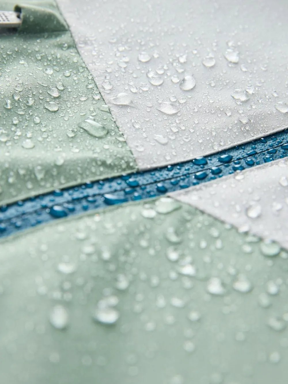 Discount Next Blue/Green Colour Block Waterproof Fleece Lined Hooded Jacket (3-16yrs)