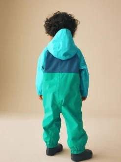 Next Blue/Green Colourblock Puddlesuit (3mths-7yrs)