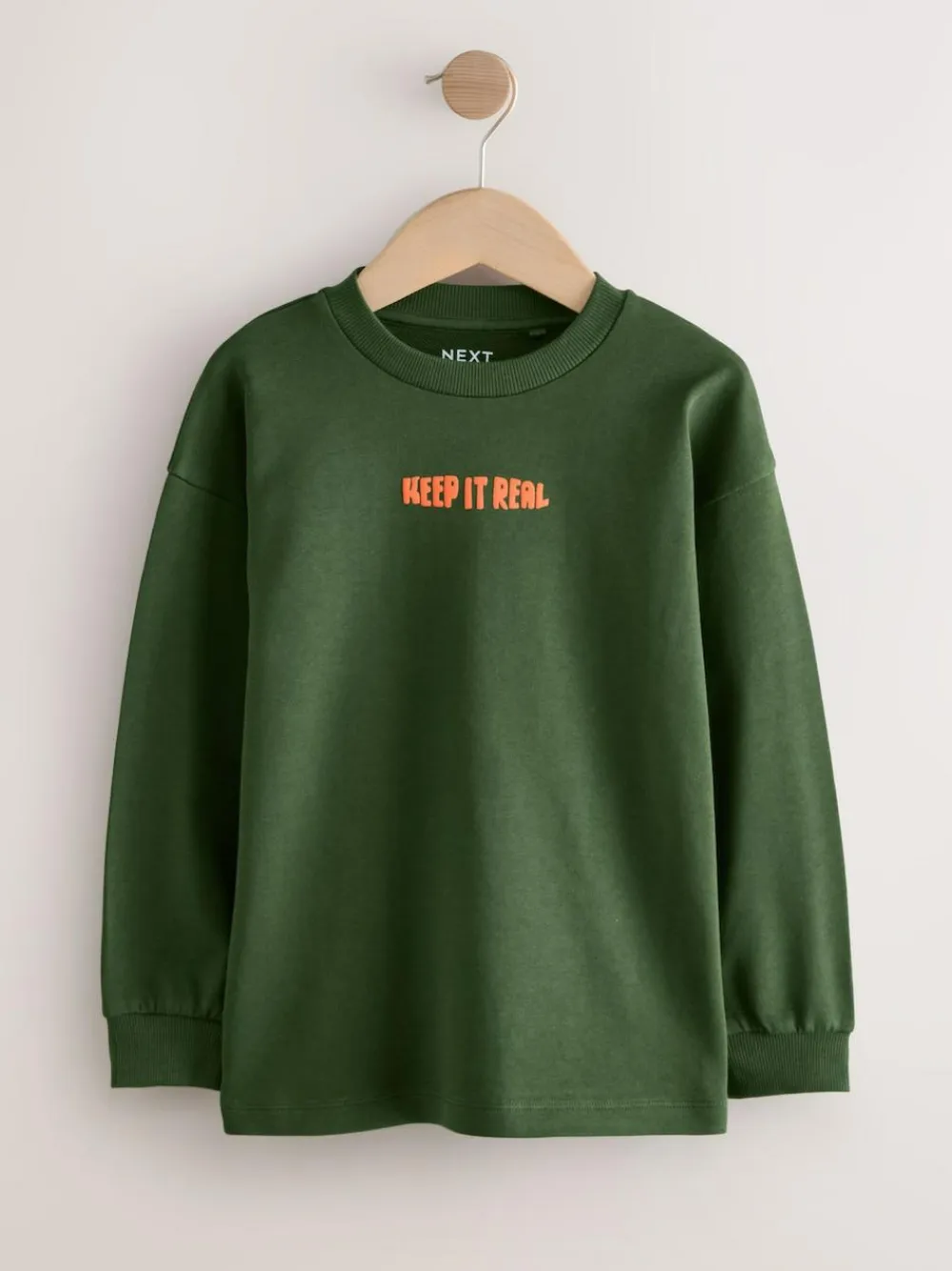 Next Relaxed Fit Long Sleeve Heavyweight T-Shirts 3 Pack (3-16yrs)^BOY Tops|T-Shirts