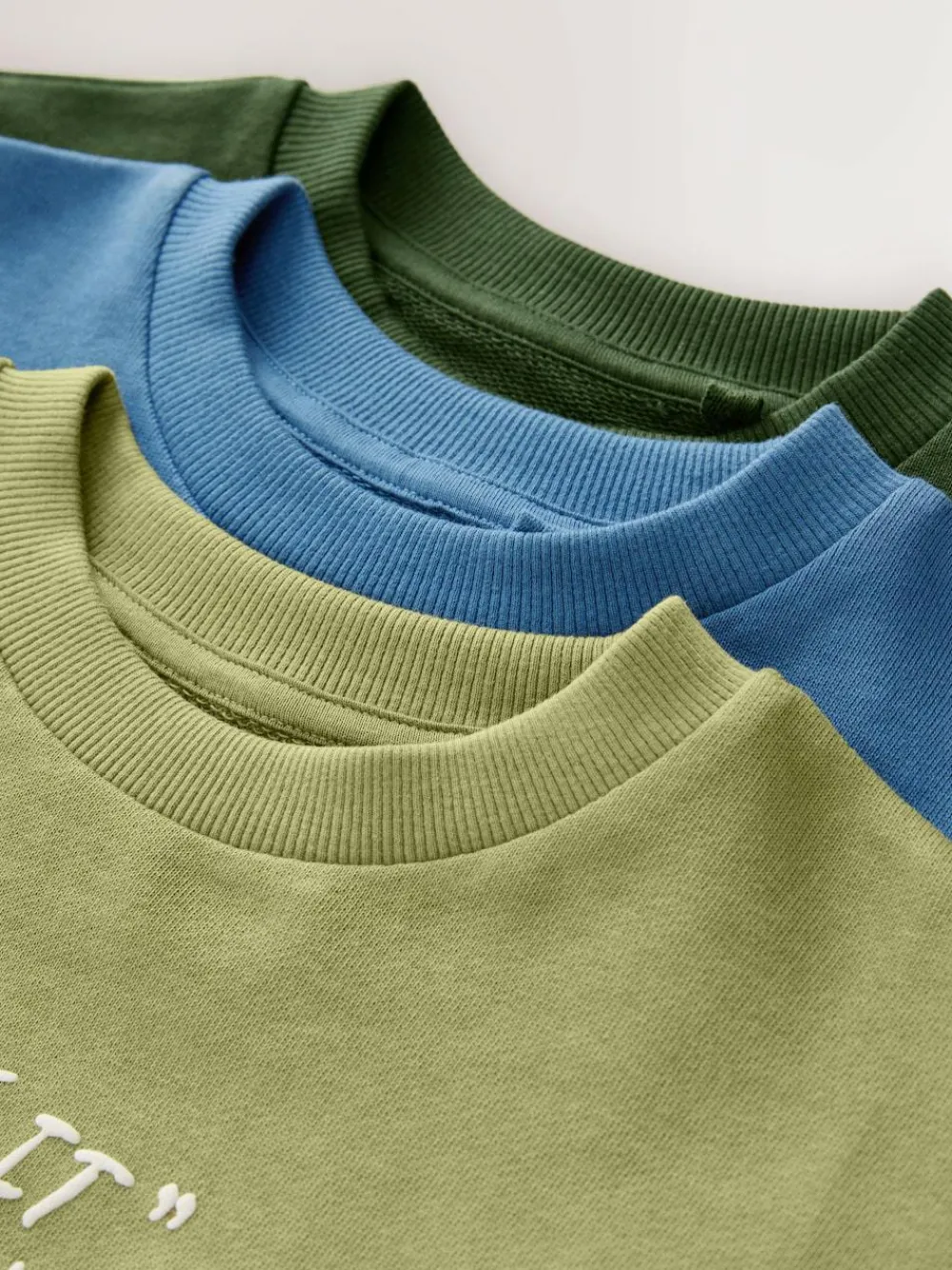 Next Relaxed Fit Long Sleeve Heavyweight T-Shirts 3 Pack (3-16yrs)^BOY Tops|T-Shirts