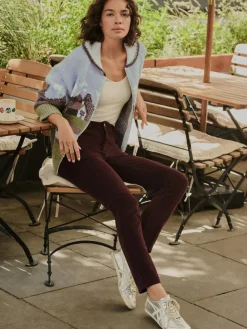 Next Blue/Green Landscape Scene Zip Cardigan^Women Knitwear|Knitwear