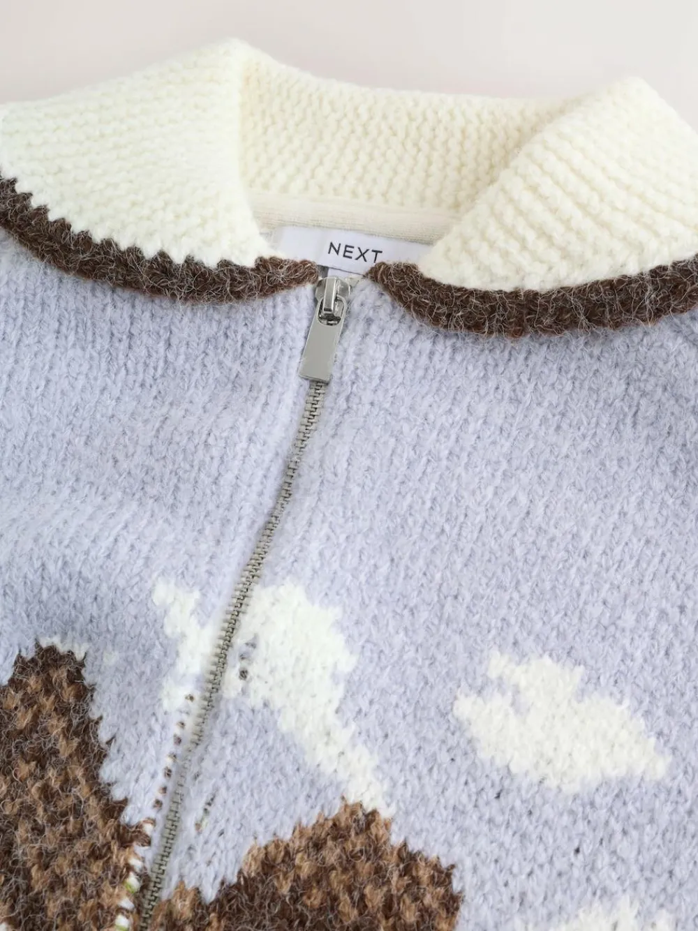 Next Blue/Green Landscape Scene Zip Cardigan^Women Knitwear|Knitwear