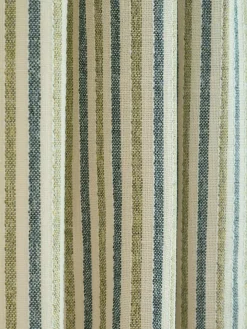Online Next Blue/Green Stripe Pencil Pleat Curtains