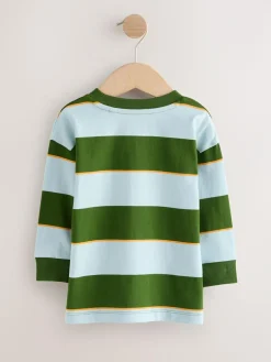 Sale Next Blue/Green Taco Long Sleeve Graphic Print T-Shirts 3 Pack (3mths-7yrs)