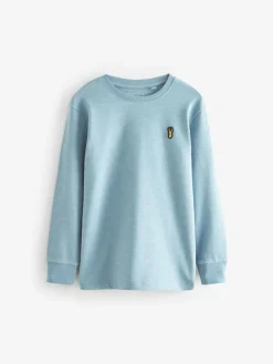 Next Stag Logo Long Sleeve Cosy T-Shirts 4 Pack (3-16yrs)^BOY Tops|T-Shirts