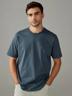 Next Blue/Green/Neutral/Brown Regular Fit T-Shirts 4 Pack